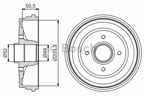 спирачен барабан 0 986 477 205