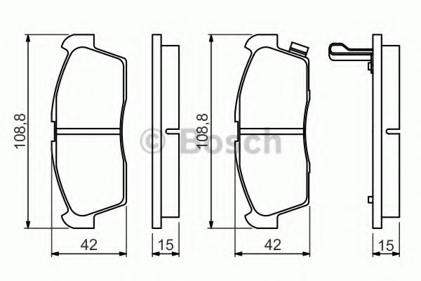 комплект спирачно феродо, дискови спирачки