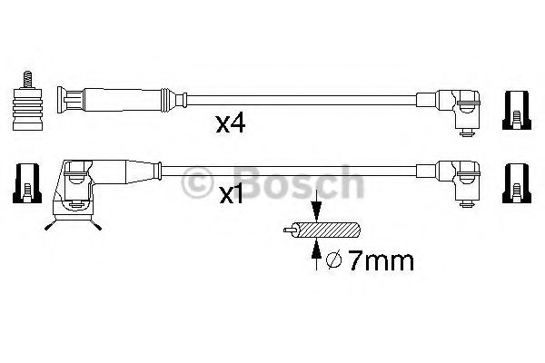 комплект запалителеи кабели 0 986 356 306