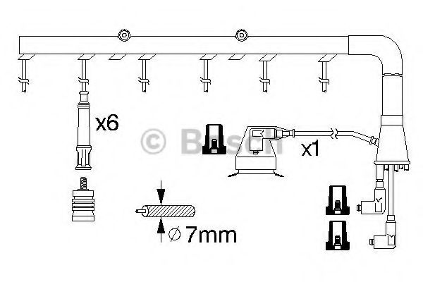 комплект запалителеи кабели 0 986 356 322