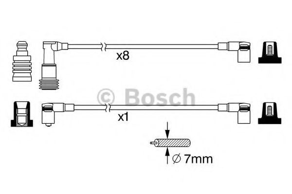 комплект запалителеи кабели 0 986 356 378