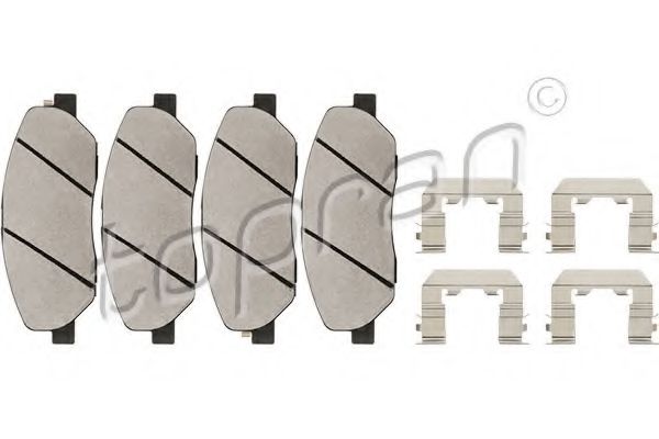 комплект спирачно феродо, дискови спирачки 820 649