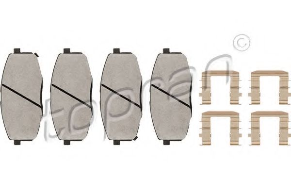 комплект спирачно феродо, дискови спирачки 820 693