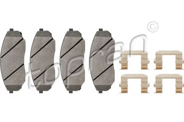 комплект спирачно феродо, дискови спирачки 820 817