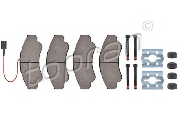 комплект спирачно феродо, дискови спирачки 722 512
