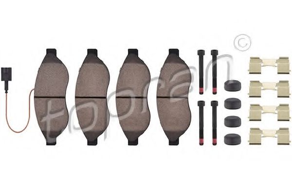 комплект спирачно феродо, дискови спирачки 722 821