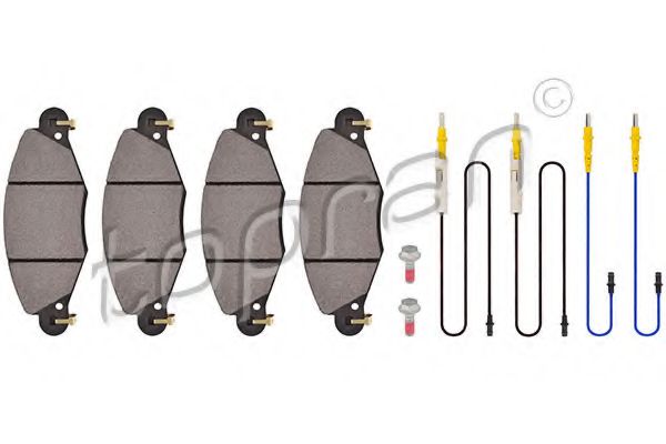 комплект спирачно феродо, дискови спирачки 721 231