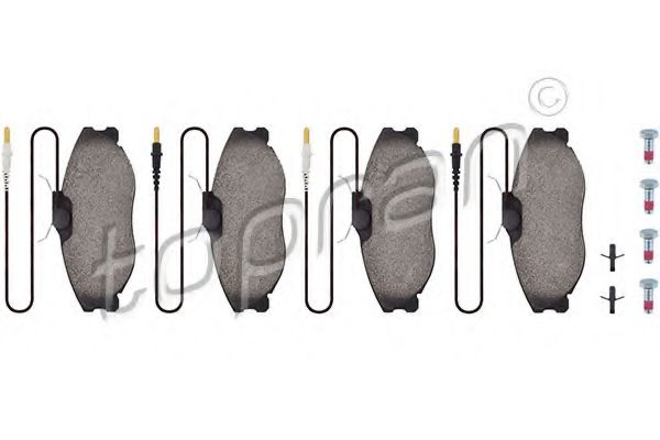 комплект спирачно феродо, дискови спирачки 722 496