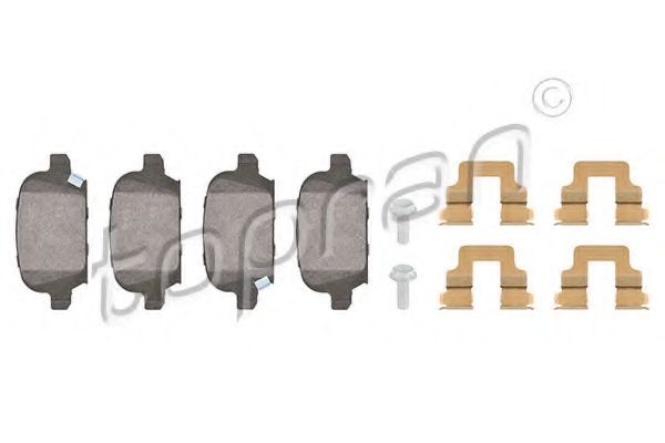 комплект спирачно феродо, дискови спирачки 206 125