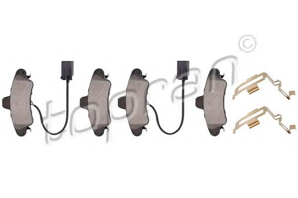 комплект спирачно феродо, дискови спирачки 300 673