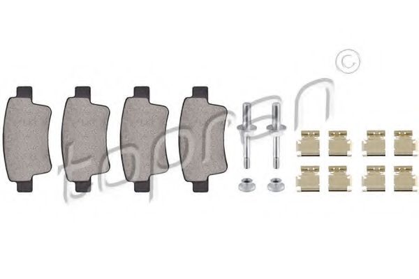 комплект спирачно феродо, дискови спирачки