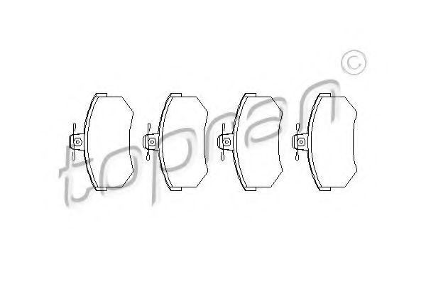 комплект спирачно феродо, дискови спирачки
