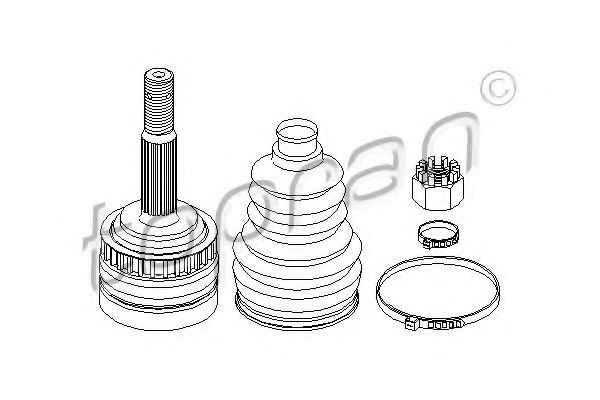 каре комплект, полуоска 206 115