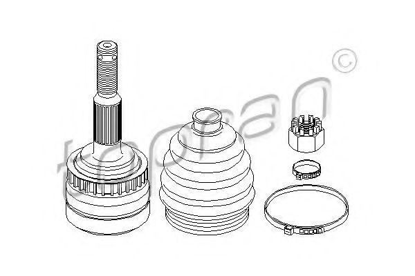 каре комплект, полуоска 206 117