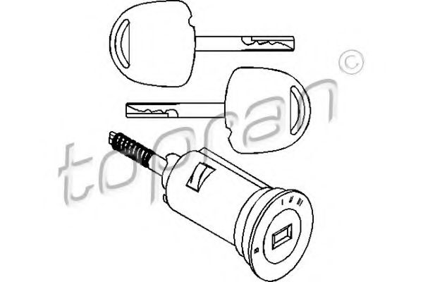 заключващ цилиндър, контактен ключ 205 166