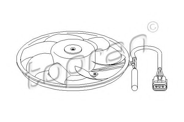 вентилатор, охлаждане на двигателя 207 405