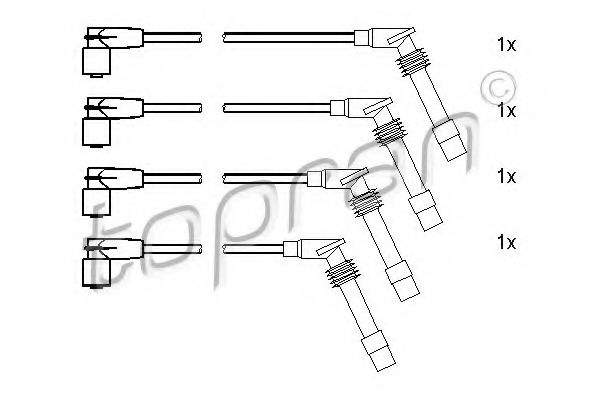 комплект запалителеи кабели 205 103