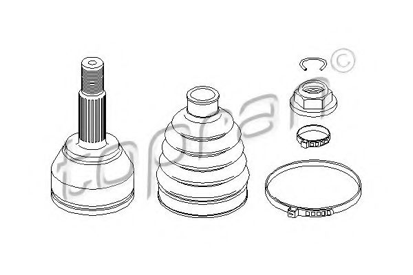 каре комплект, полуоска 301 925