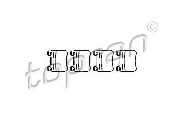 комплект спирачно феродо, дискови спирачки 400 417