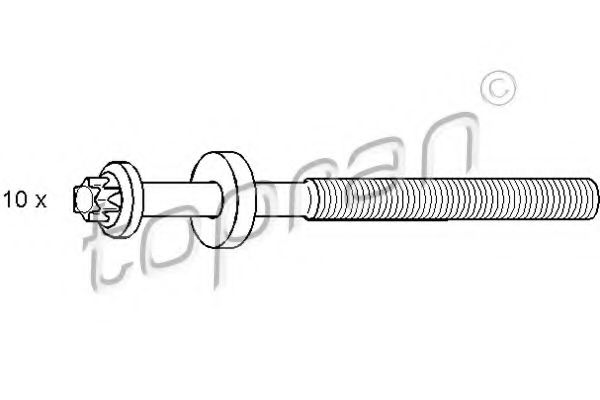комплект болтове на капака на клап. (на цилиндровата глава) 500 369