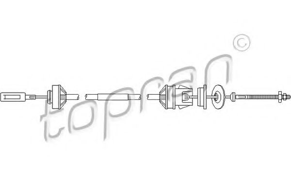 въжен механизъм, задействане на съединителя 722 114