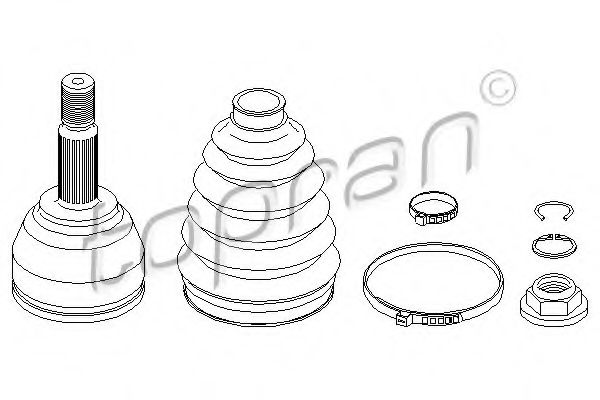 каре комплект, полуоска 304 010