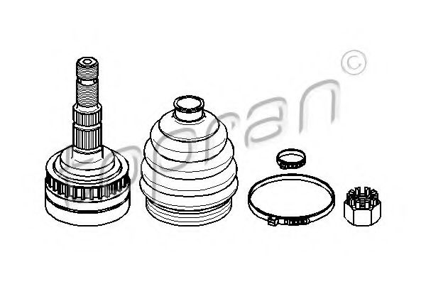 каре комплект, полуоска 208 187