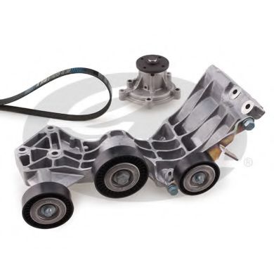 водна помпа + комплект пистови ремъци клиновидно оребряване KP15PK1745