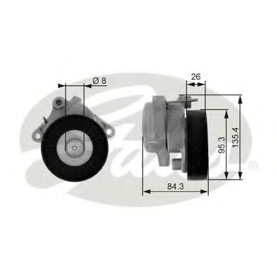 обтящна ролка, пистов ремък T38174