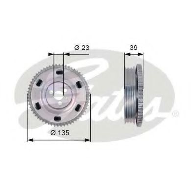 ремъчна шайба, колянов вал TVD1076