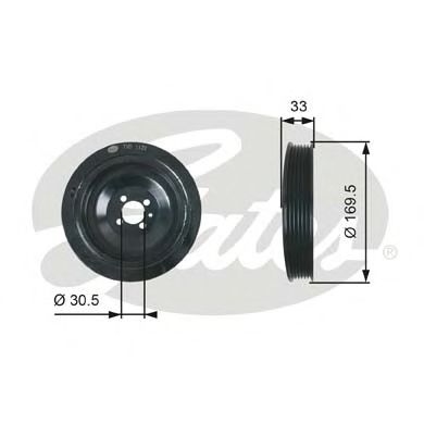 ремъчна шайба, колянов вал TVD1131