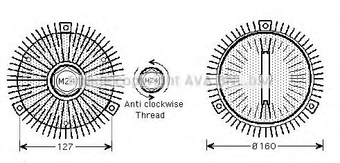 съединител, вентилатор на радиатора