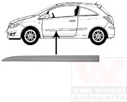 покривна/защитна лайсна, врата