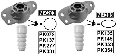 прахозащитен комплект, амортисьор PK135