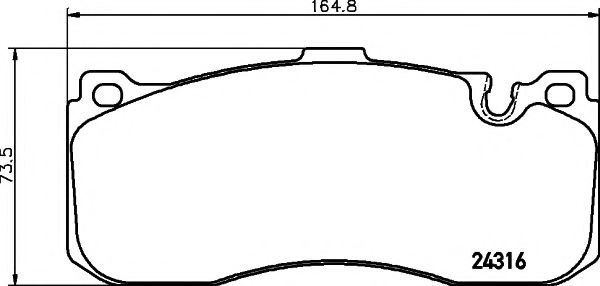 комплект спирачно феродо, дискови спирачки