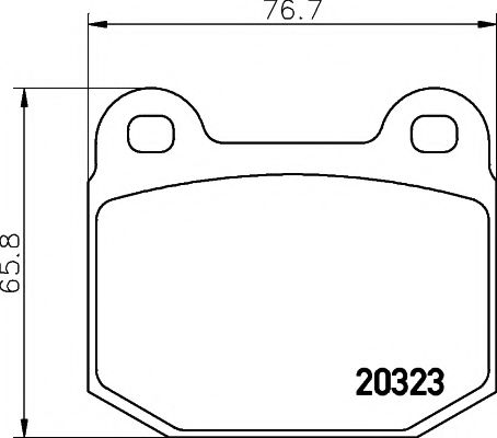 комплект спирачно феродо, дискови спирачки 2032303
