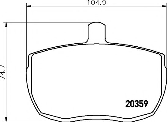 комплект спирачно феродо, дискови спирачки 2035908