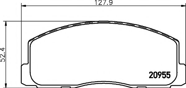 комплект спирачно феродо, дискови спирачки 2095501