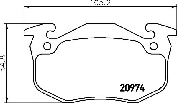 комплект спирачно феродо, дискови спирачки 2097401