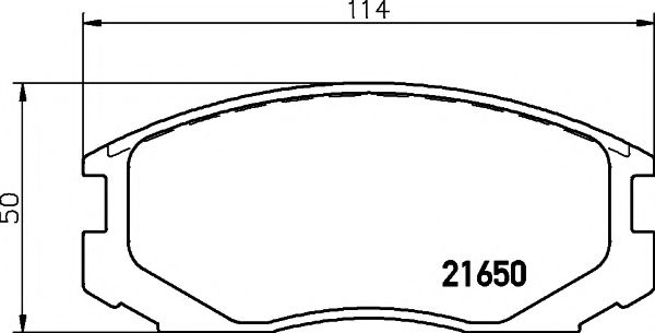 комплект спирачно феродо, дискови спирачки 2165001