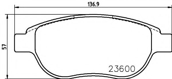 комплект спирачно феродо, дискови спирачки 2360001