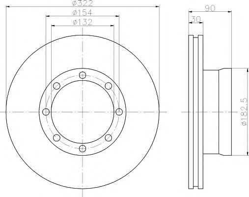 спирачен диск 93058800