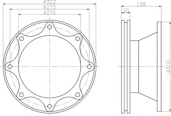 спирачен диск 93086500