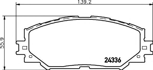 комплект спирачно феродо, дискови спирачки 2433601