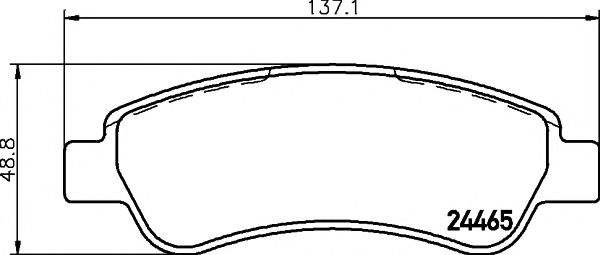 комплект спирачно феродо, дискови спирачки 2446501