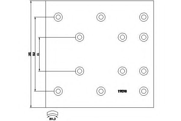 комплект феродо за накладки, барабанни спирачки 1909101