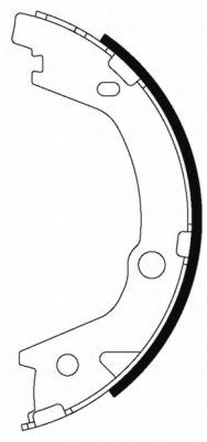 комплект спирачна челюст, ръчна спирачка 91070700
