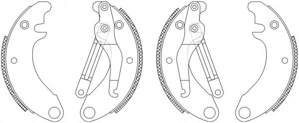 комплект спирачна челюст 83000500