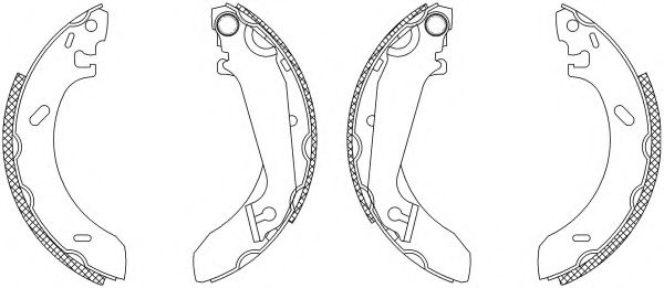 комплект спирачна челюст 83043803