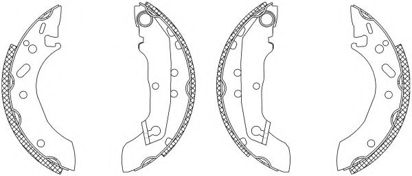 комплект спирачна челюст 83043701